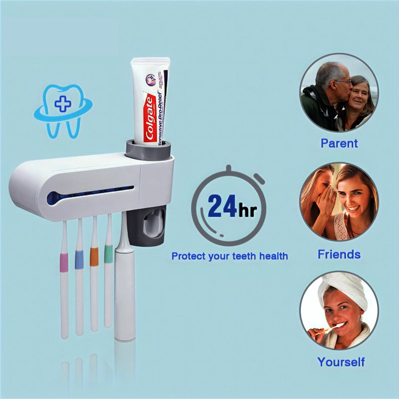 UV Sterilizer Pro – Smart UV Toothbrush Holder With Paste Dispenser