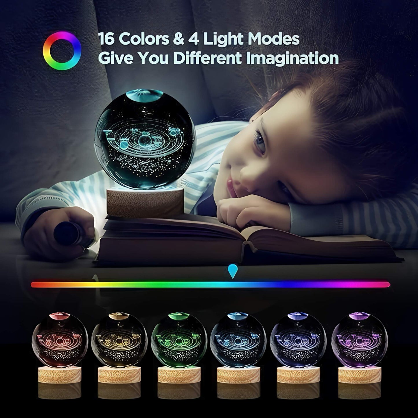 LumiSphere 3D Crystal Lamp Ball (Assorted Design)