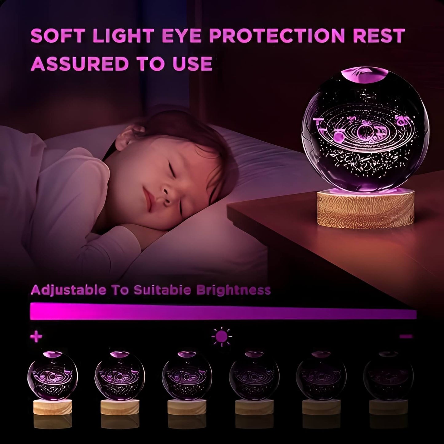 LumiSphere 3D Crystal Lamp Ball (Assorted Design)