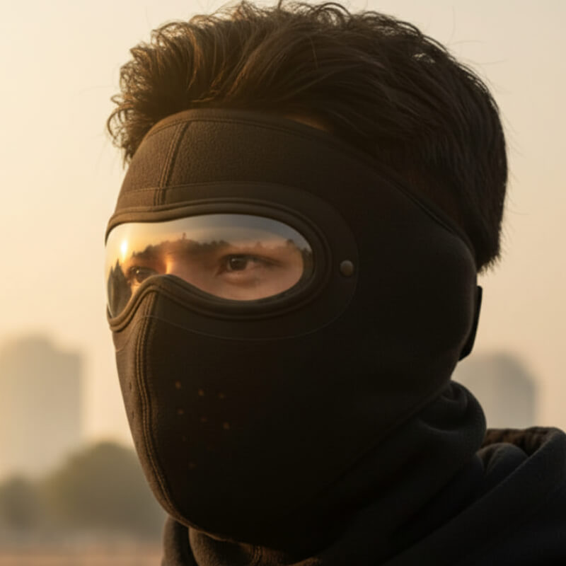 AirGuard™ Winter Mask With Goggles (COLOR: BLACK)