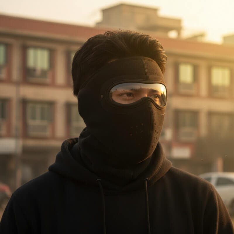 AirGuard™ Winter Mask With Goggles (COLOR: BLACK)