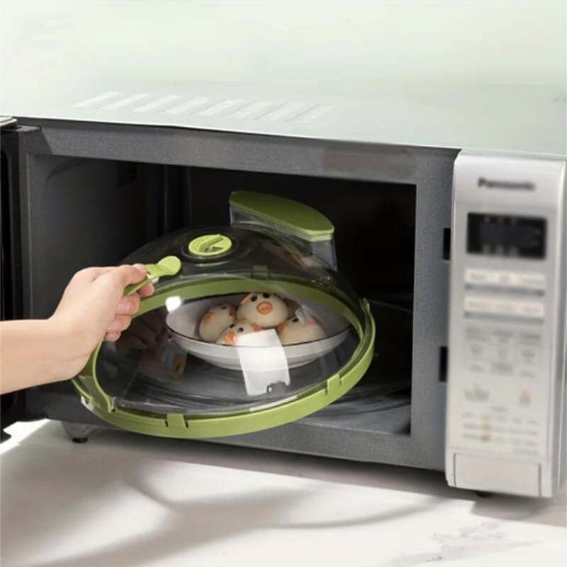 Ventilated Steam-Release Microwave Cover