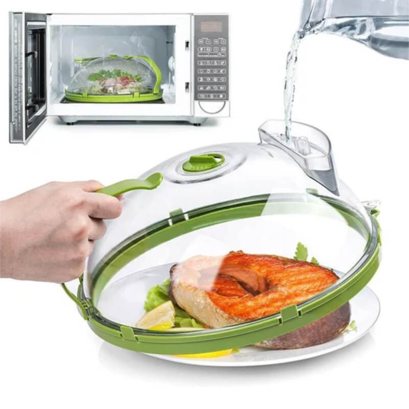 Ventilated Steam-Release Microwave Cover