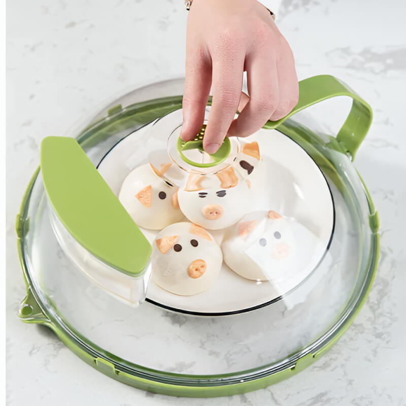 Ventilated Steam-Release Microwave Cover