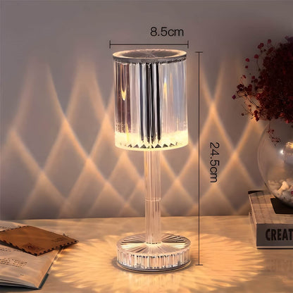 RadiantGlow Diamond-Cut Crystal Table Lamp