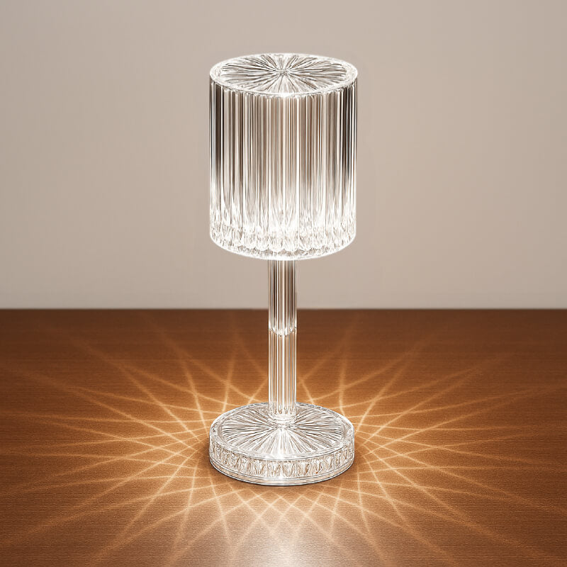 RadiantGlow Diamond-Cut Crystal Table Lamp