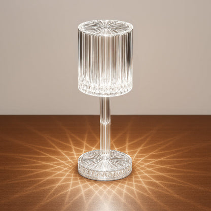 RadiantGlow Diamond-Cut Crystal Table Lamp