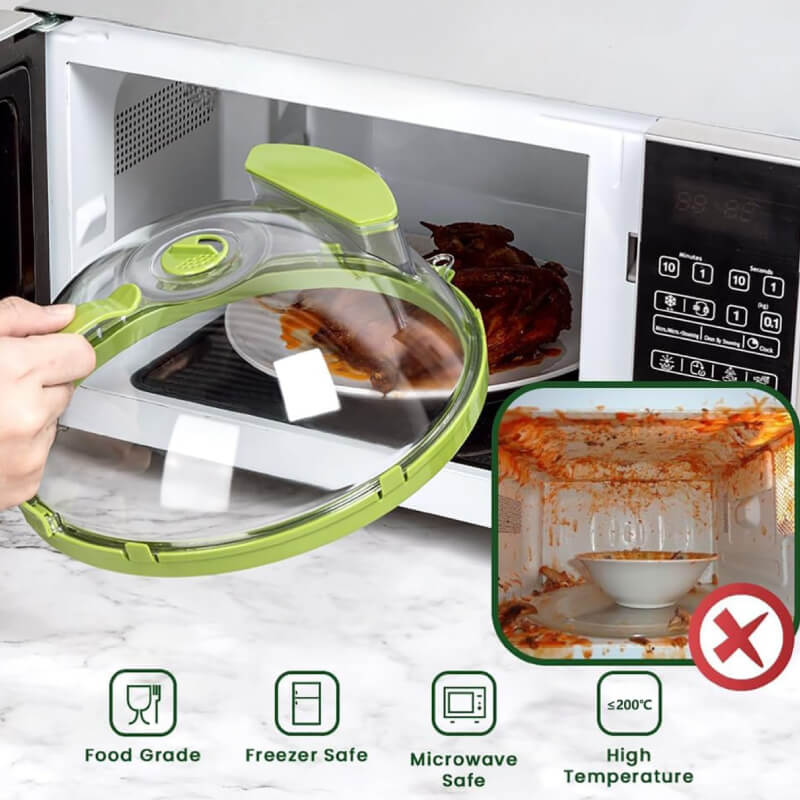 Ventilated Steam-Release Microwave Cover