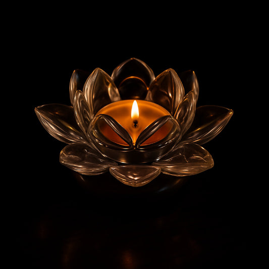 Lotus Crystal Diya