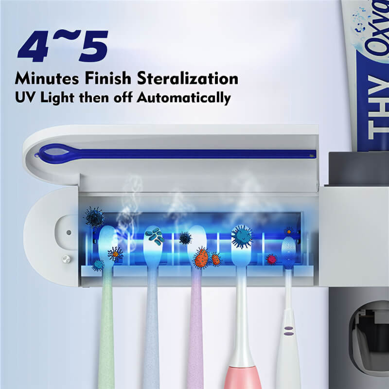 UV Sterilizer Pro – Smart UV Toothbrush Holder With Paste Dispenser