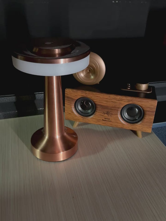 AuroraGlow™ LED Table Lamp – Premium Metal Body with Brass Finish